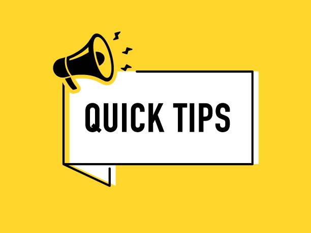 istock Megaphone with quick tips speech bubble. Loudspeaker. Banner for business, marketing and advertising. Vector illustration 2195773199