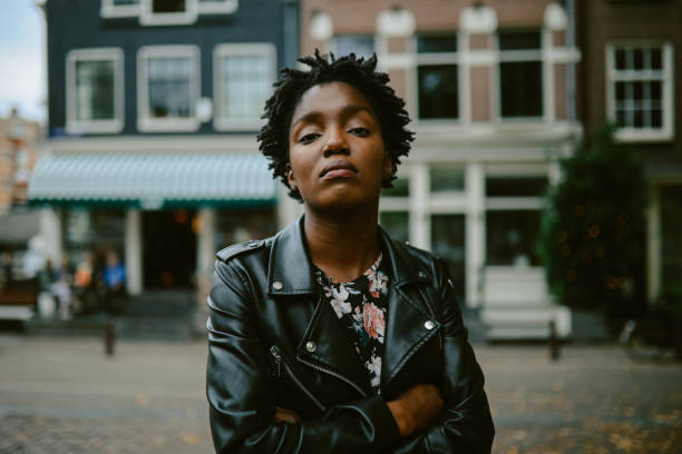 istock Serious street style portrait in Amsterdam 2195773834