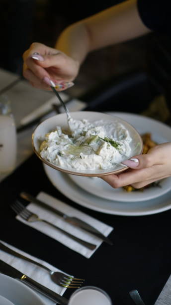 woman hand holding appetizer