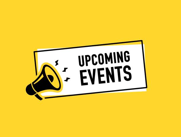 istock Megaphone with Upcoming events speech bubble. Loudspeaker. Banner for business, marketing and advertising. Vector illustration. 2195774781