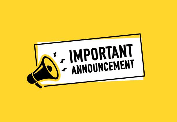 istock Megaphone with Important Announcement speech bubble. Loudspeaker. Banner for business, marketing and advertising. Vector illustration. 2195774795