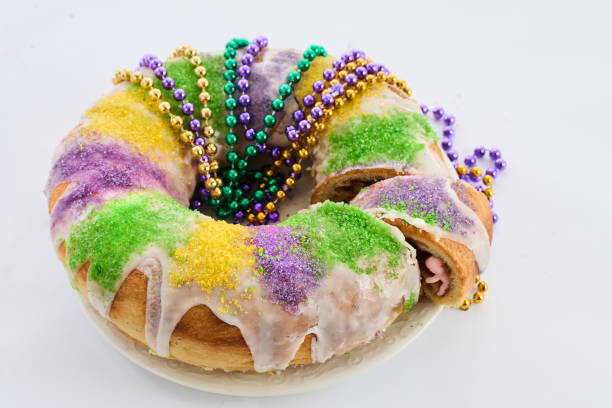 istock Colorful Mardi Gras King Cake 2195775653