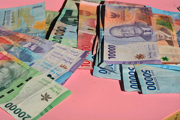 istock Flat lay of the rupiah currency from Indonesia 2195779596