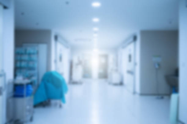 istock Blurred image of an empty corridor to operating room in hospital. 2195789350