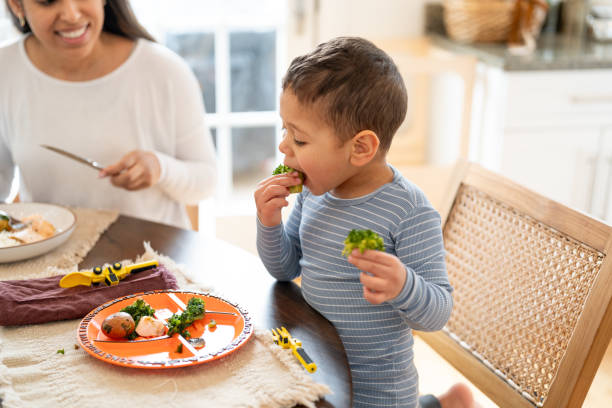 Family dinning at home