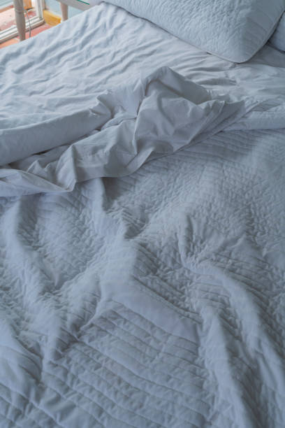 istock unmade beds usually from being used during the night 2195794226