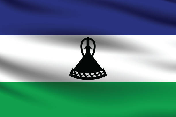 illustrations, cliparts, dessins animés et icônes de flag of lesotho - lesotho
