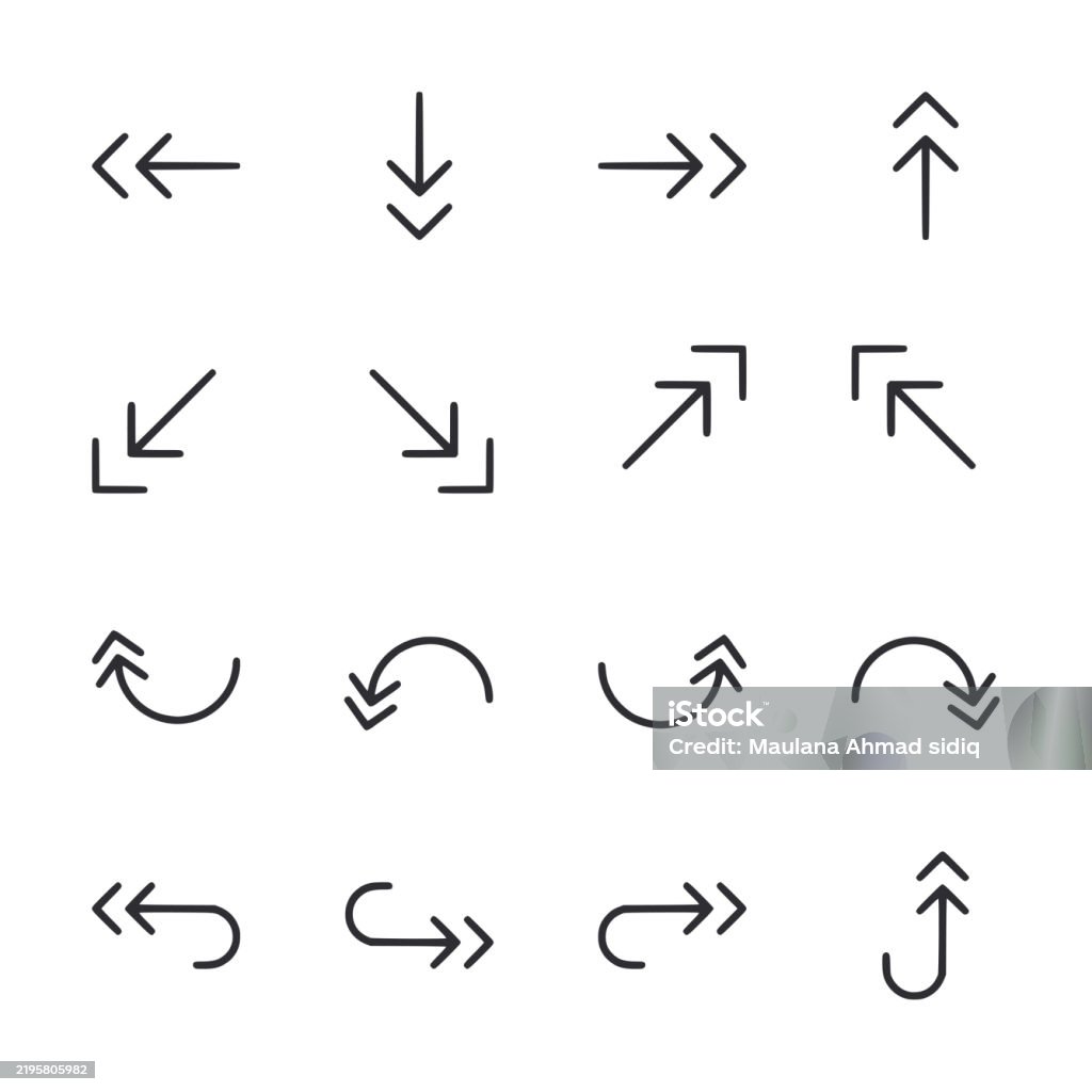 Some Arrows A Set Of Arrows In Various Orientations And Sizes Stock Illustration ...