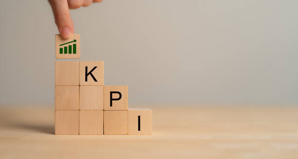 istock KPI concept. Wooden blocks with KPI icons,copy space. Key Performance   Indicator using business intelligence metrics connected to database. Business, finance, operations, sales, marketing performance 2195808064