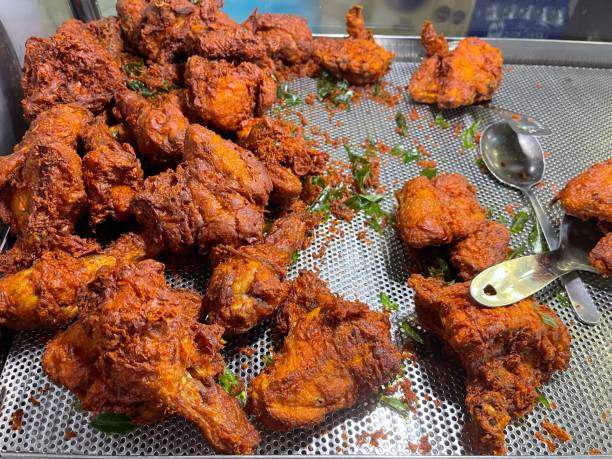 istock Fried chicken at the mamak restaurant. 2195812113
