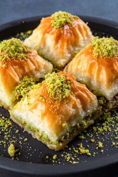istock Traditional Turkish dessert baklava with pistachios 2195812212