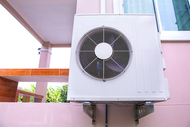 istock Air conditioner is installed outside the building. 2195813571