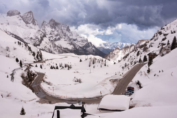 istock Winter mountain landscape in Dolomite alps, Italy 2195818617