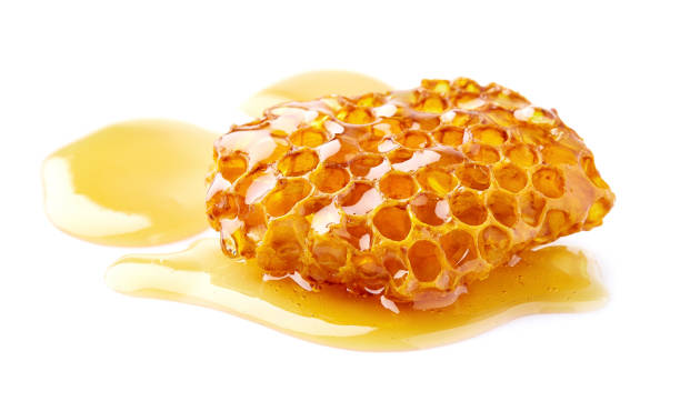 istock Natural wild honey on white background 2195820846