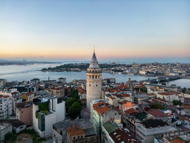 istock Aerial view of Galata tower 2195829014