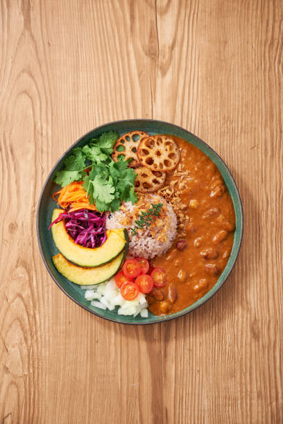 istock Colorful and Healthy Vegetarian Curry Plate 2195829570