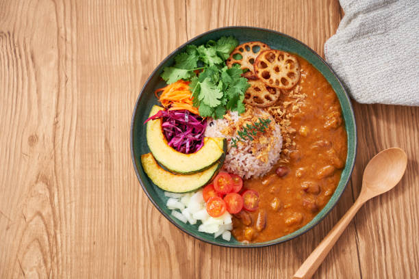 istock Colorful and Healthy Vegetarian Curry Plate 2195829593