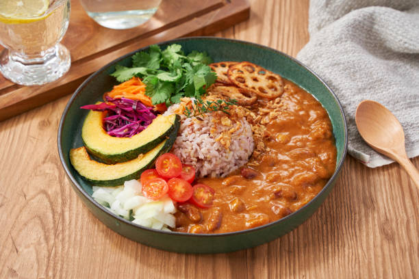 istock Colorful and Healthy Vegetarian Curry Plate 2195829604