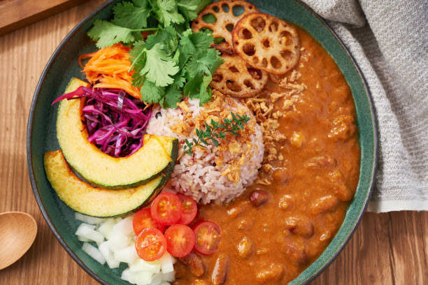 istock Colorful and Healthy Vegetarian Curry Plate 2195829707