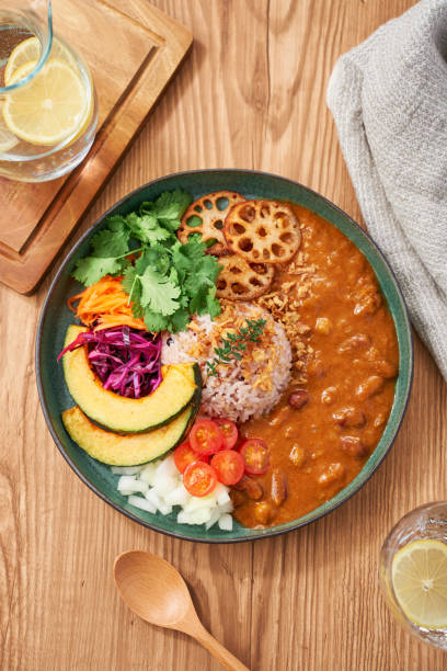 istock Colorful and Healthy Vegetarian Curry Plate 2195829712