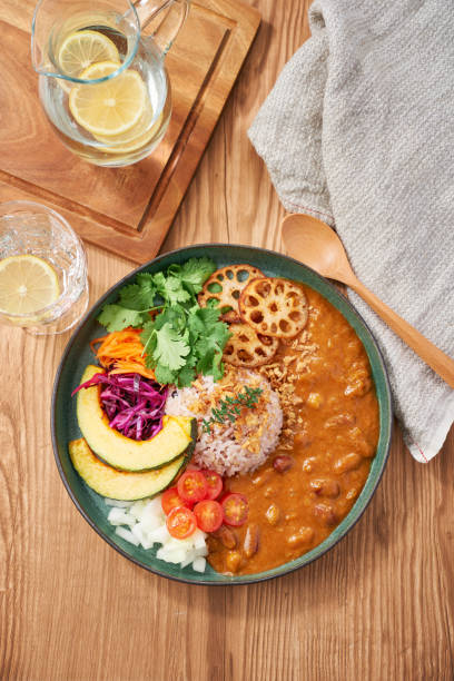 istock Colorful and Healthy Vegetarian Curry Plate 2195829736