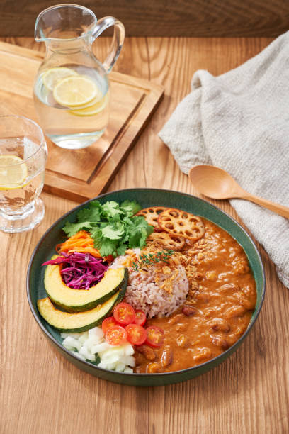 istock Colorful and Healthy Vegetarian Curry Plate 2195829743
