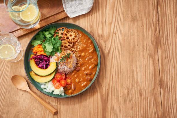 istock Colorful and Healthy Vegetarian Curry Plate 2195829754