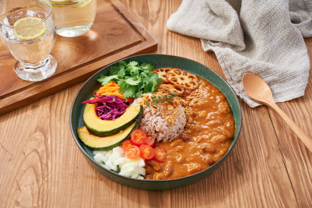 istock Colorful and Healthy Vegetarian Curry Plate 2195829788