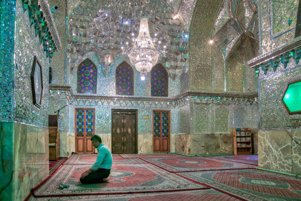 the islamic architectural space of the old grand mosque of Isfahan, Iran