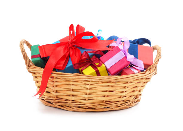 istock Group of gifts in a basket. 2195836188