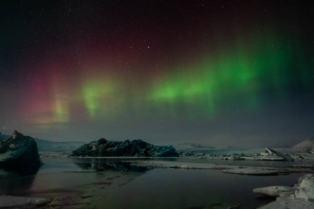 istock Aurora Borealis over Island 2195839803