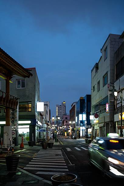 night street and street lights