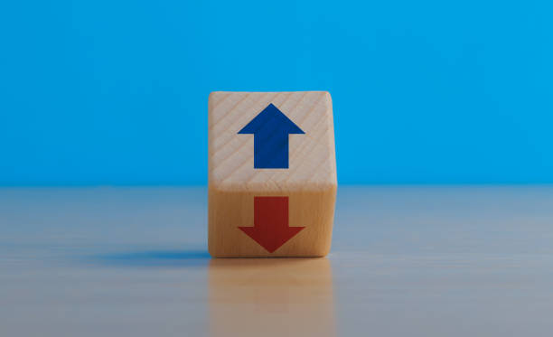 istock Switch Down and Up Arrows, Stock Market Trend Concept 2195842910