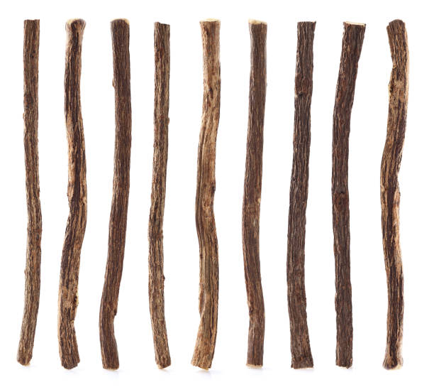 istock Collage of licorice root on white background 2195844908