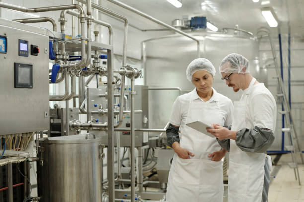istock Discussing Production Processes in Large Industrial Factory 2195859354