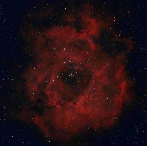 istock Rosette Nebula in vibrant red hues. 2195859596