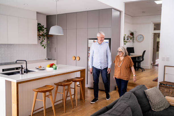 istock Senior couple in modern home 2195859602