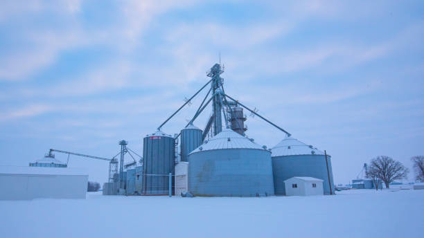 istock Grain Storage in the snow-Howard County, Indiana 2195861973
