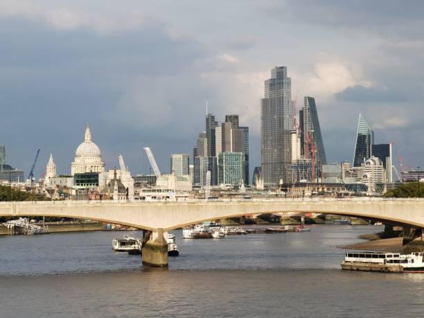 istock Thames river view of London, England 2195865828