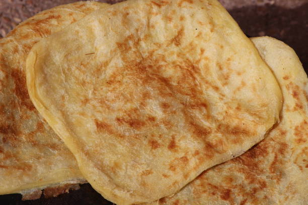 istock Msemmen Close-up, Traditional moroccan flatbread 2195872908