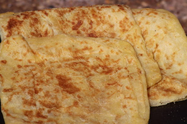 istock Msemmen Close-up, Traditional moroccan flatbread 2195873142