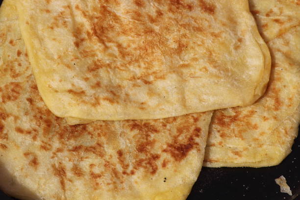 istock Msemmen Close-up, Traditional moroccan flatbread 2195873190