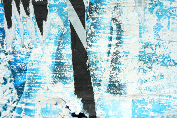 istock Old ripped torn blank grunge posters backgrounds creased crumpled paper backdrop surface placard empty space for text 2195874708