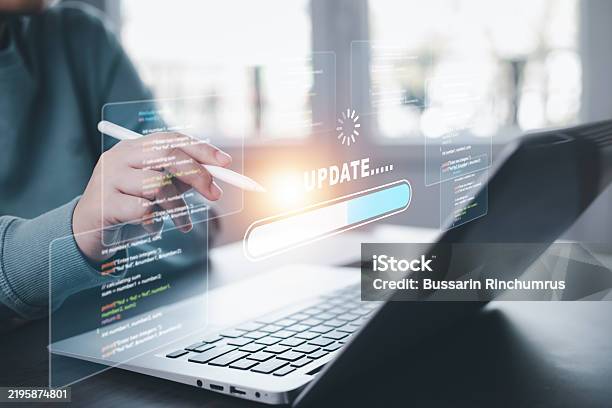 Program Update Photo Update Software Computer Program Upgrade Stock Photo - Download Image ...
