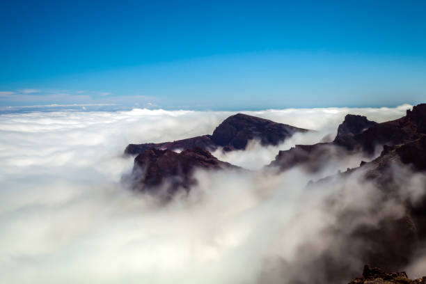 Mountains with clouds in La Palma