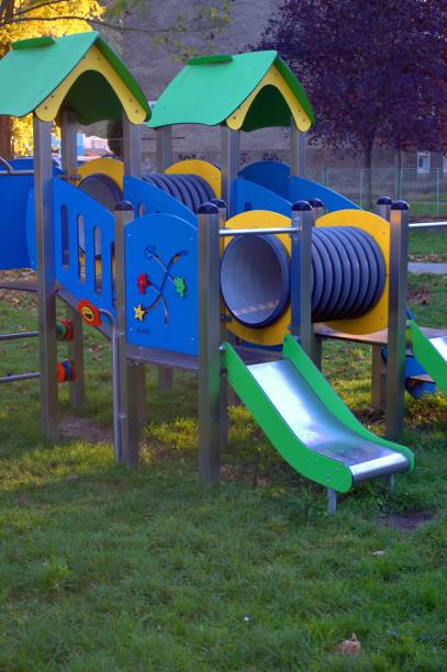 istock children's playground, clear day 2195879958