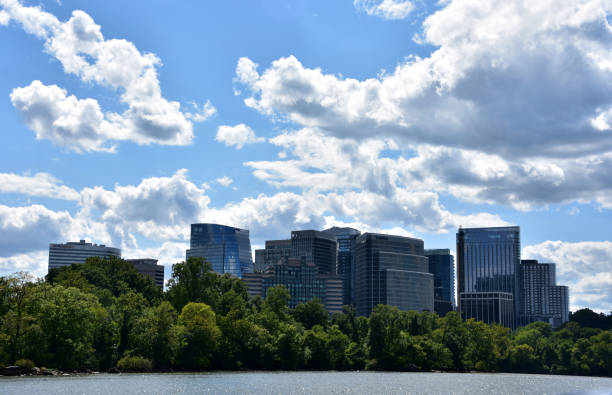 Skyscrapers in Baltimore Maryland Under Summer Skies
