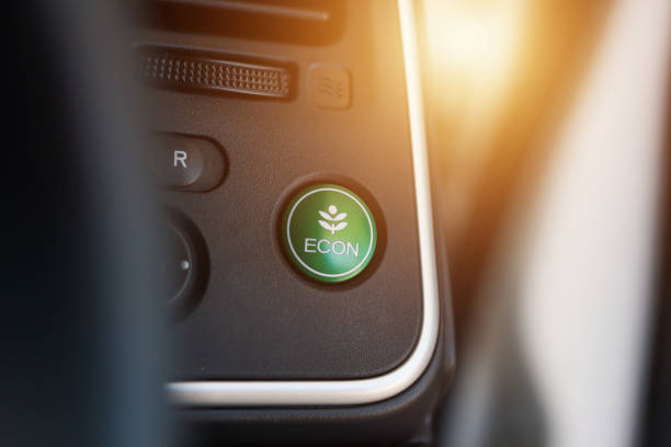 istock Economy mode switch on the car's 2195887086