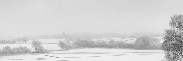 istock Unusual Hoar Frost on trees in sub zero temperatures at Pickmere,lake, Knustford, Cheshire, UK 2195889211