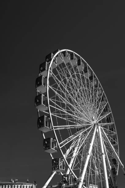 istock Spinning Memories: Monochrome Ferris Wheel Delight 2195902186